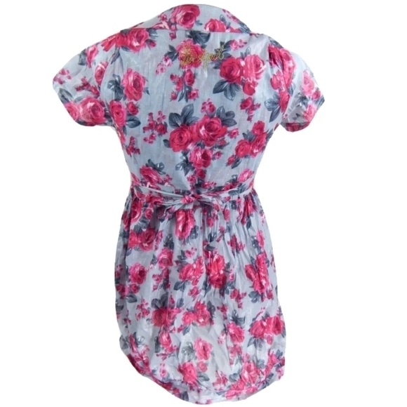 Desigual Gray Rose Floral Shimmer Dress - Picture 2 of 4